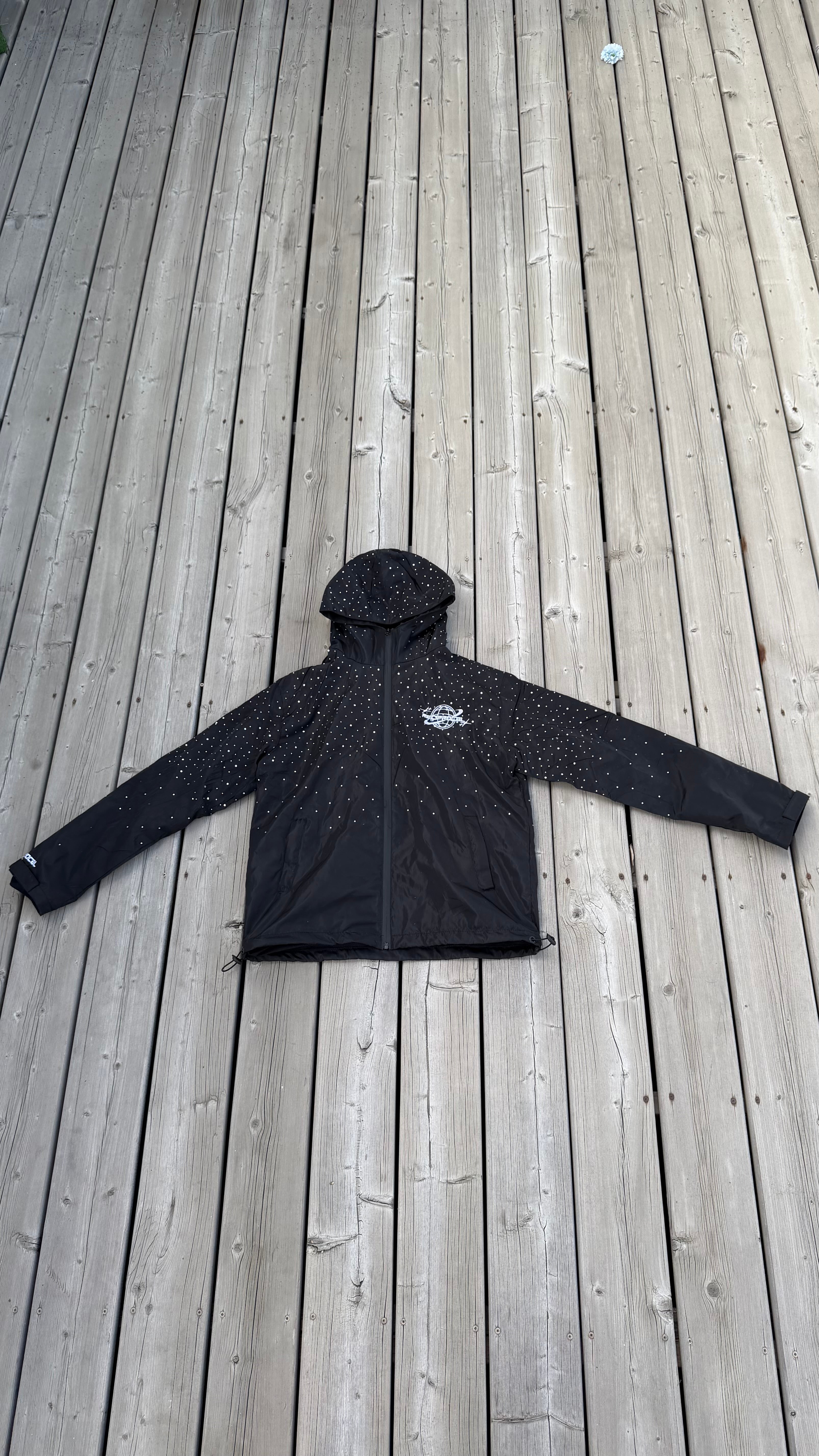 Black “Saturn” Windbreaker Jacket