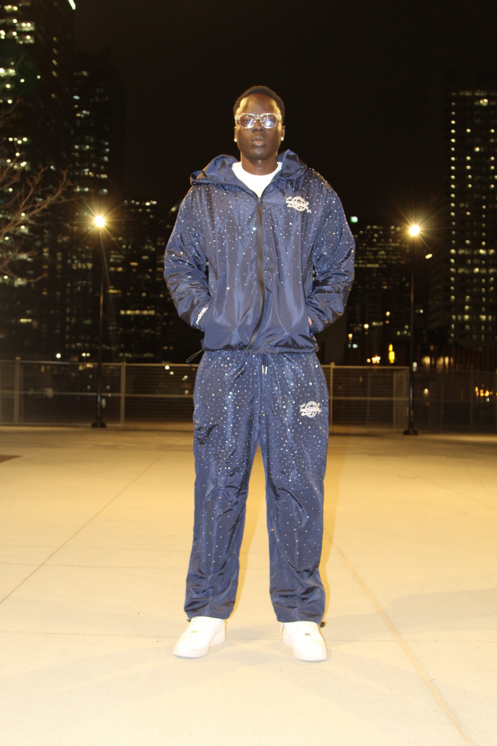 Navy Blue “Saturn” Windbreaker Jacket