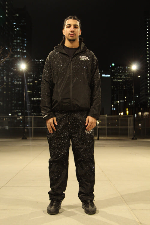 Black “Saturn” Windbreaker Jacket