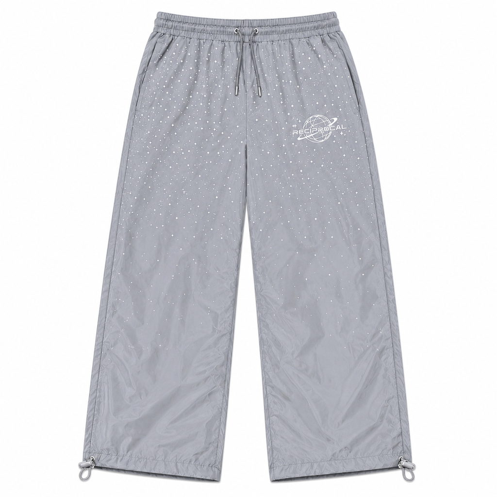 Grey “Saturn” Windbreaker Pants