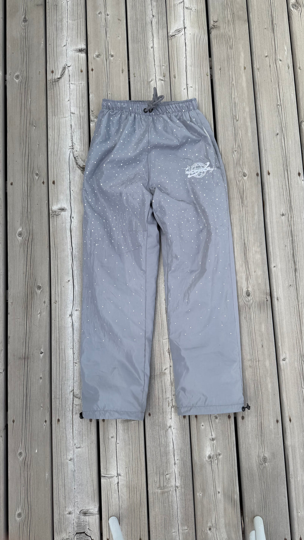 Grey “Saturn” Windbreaker Pants