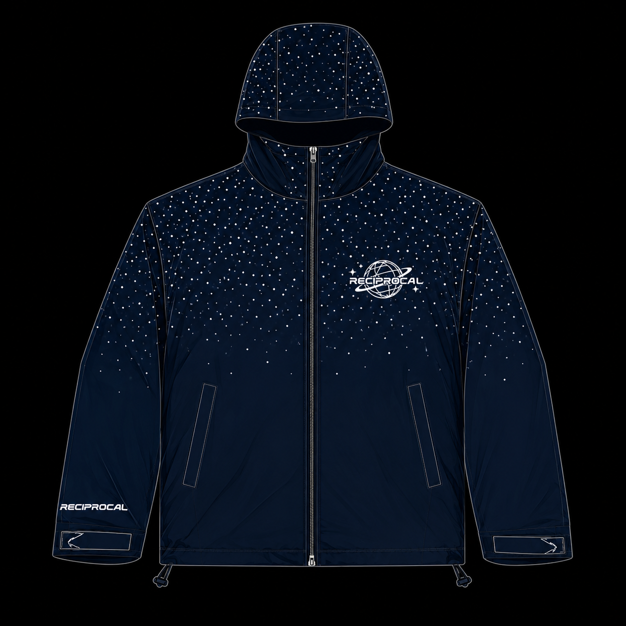 Navy Blue “Saturn” Windbreaker Jacket