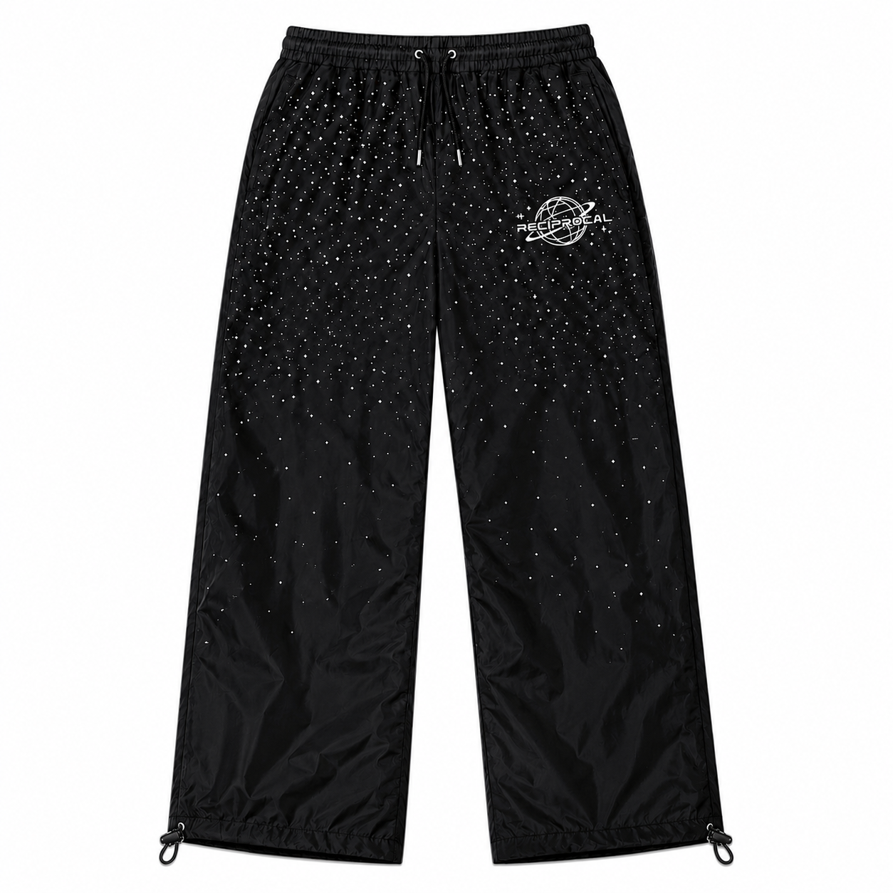 Black “Saturn” Windbreaker Pants