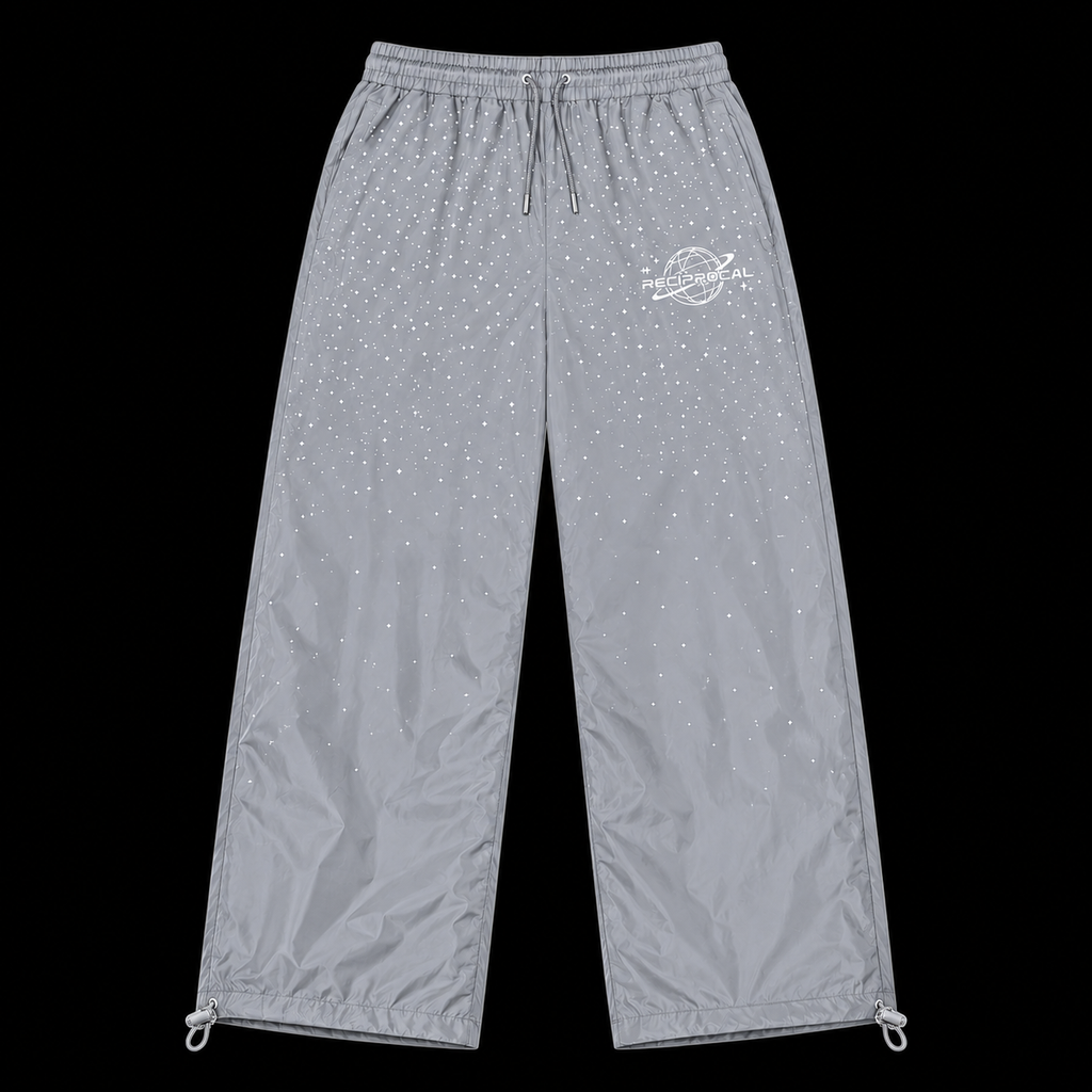 Grey “Saturn” Windbreaker Pants